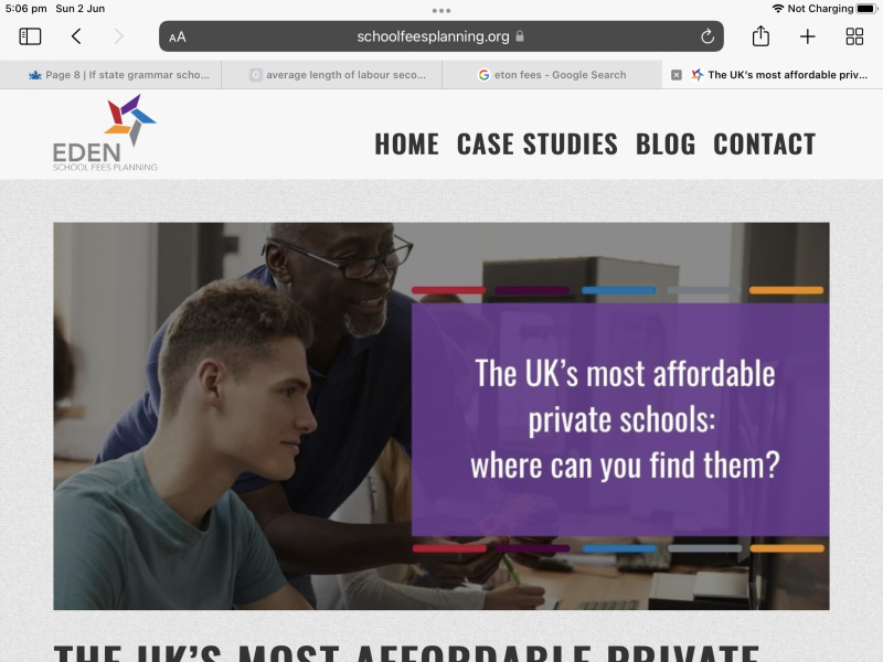If state grammar schools were for only state educated children…