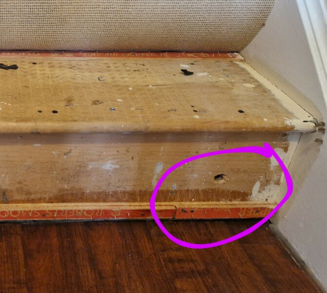What is this hole on my stairs?