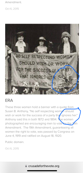 Internet revisionism: Susan B Anthony