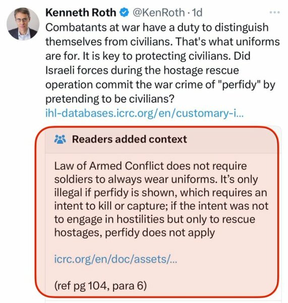 "If its true that more than 100 women and children died", then "Israel violated International Law" during hostage rescue, says former executive director of Human Rights Watch