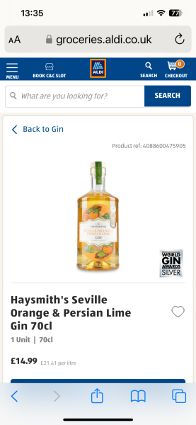 Aldi Gin help