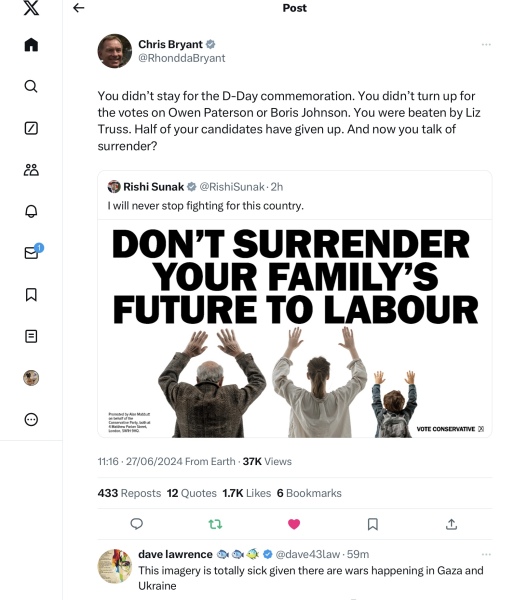 Thread 51 Sunak: A William Hill to die on