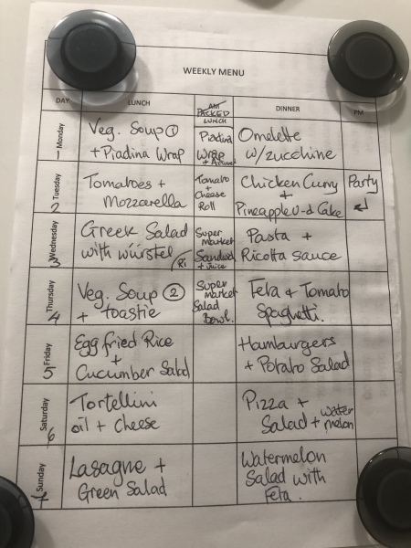 Meal plan this week!