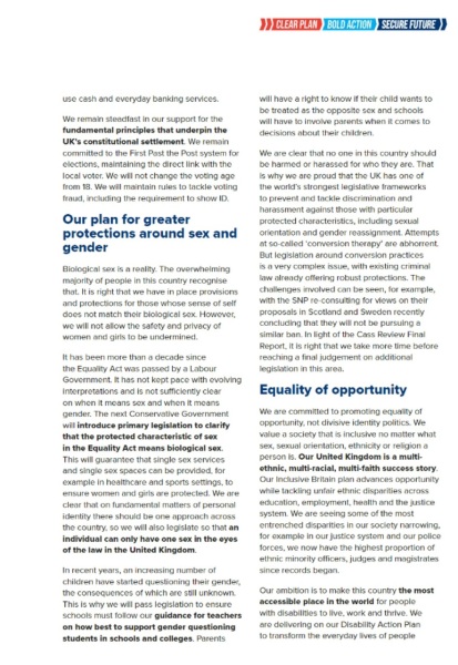 Conservative Party Manifesto - for women and girls