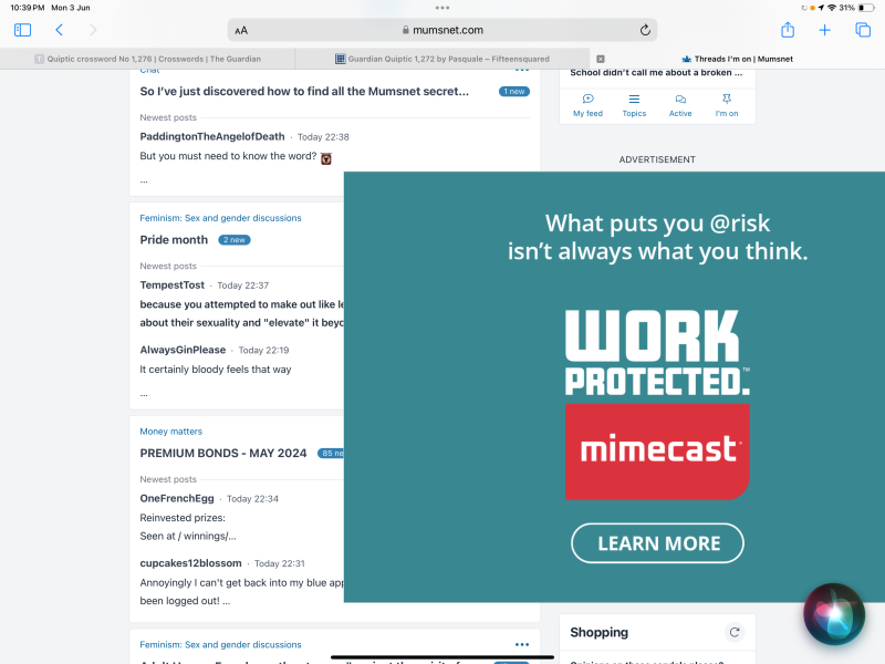 Strobing/flickering adverts