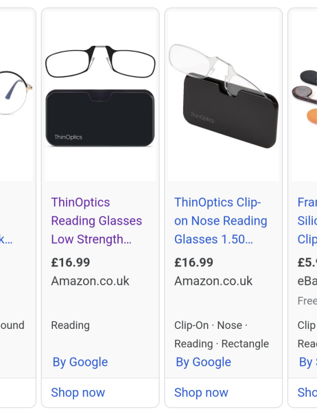 Sideways reading glasses??