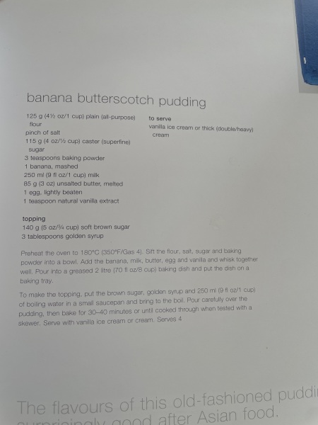 Pudding from overripe bananas