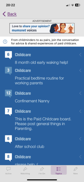 This is the Paid Childcare board. Please post general things in Parenting.