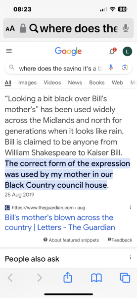 Has anyone else heard this saying….