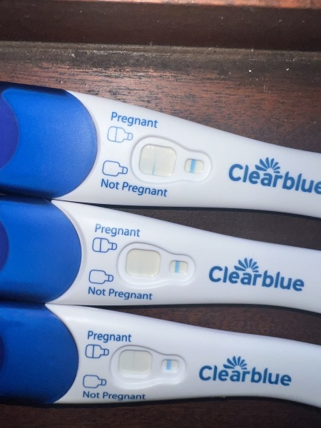 Clear blue test. Evap line or positive