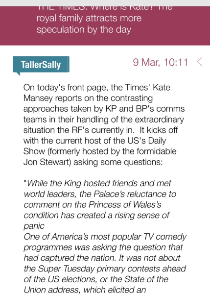 Catherine to attend event tomorrow
