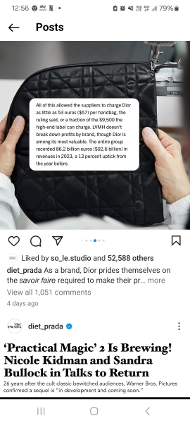 Christian Dior Bags Produced for $53