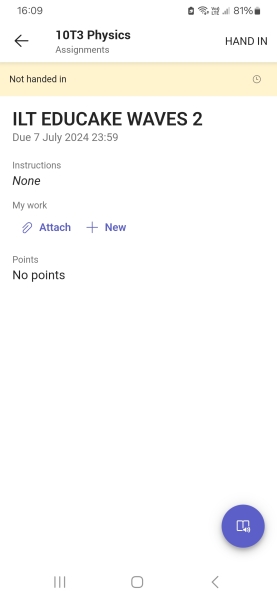 To expect homework and revision to be put on Teams?