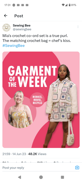 Sewing Bee 2024 thread 2 - 5 down, 7 to go!