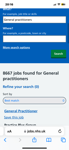 Newly qualified GPs now working in Tesco!