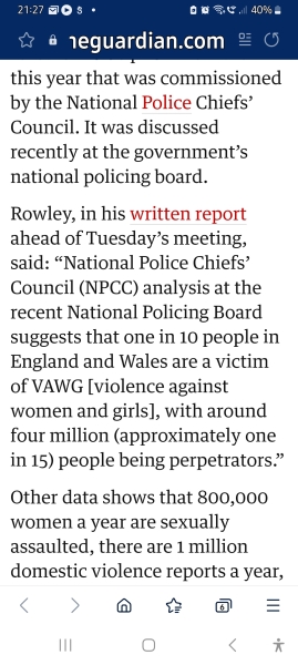Millions of men in England and Wales pose a danger to women and children