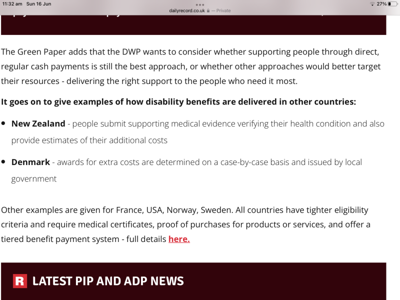 So they want to replace PIP/DLA money with vouchers?
