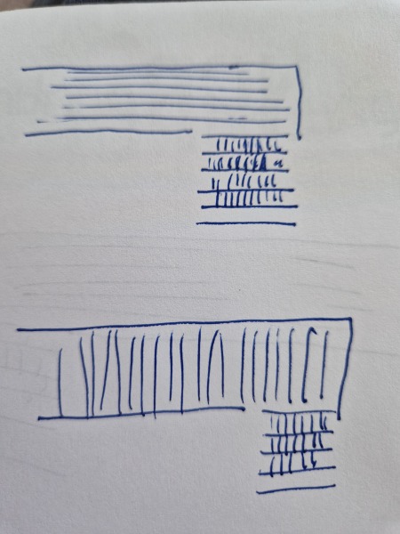 Stripe carpet/landing on stairs direction?