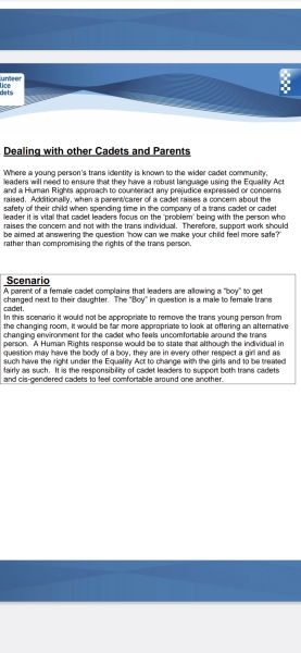 Volunteer Police Cadets Transgender Policy