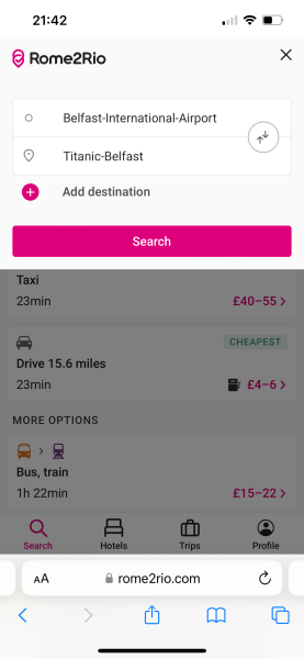 Can you talk me through best way to get from Befast International to Titanic