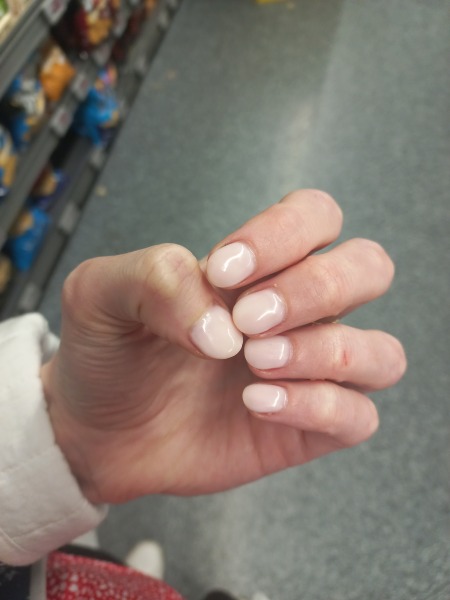 I'm not happy with how she did my nails