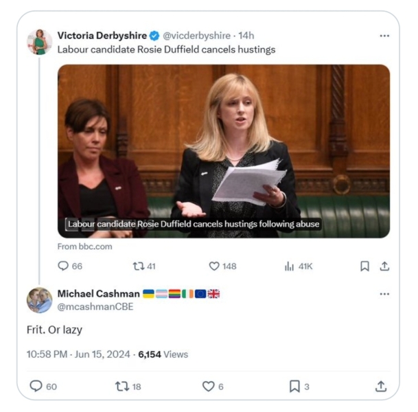 Rosie Duffield and threats