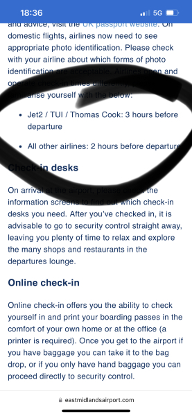 Has anyone flown TUI from East Mids airport recently?