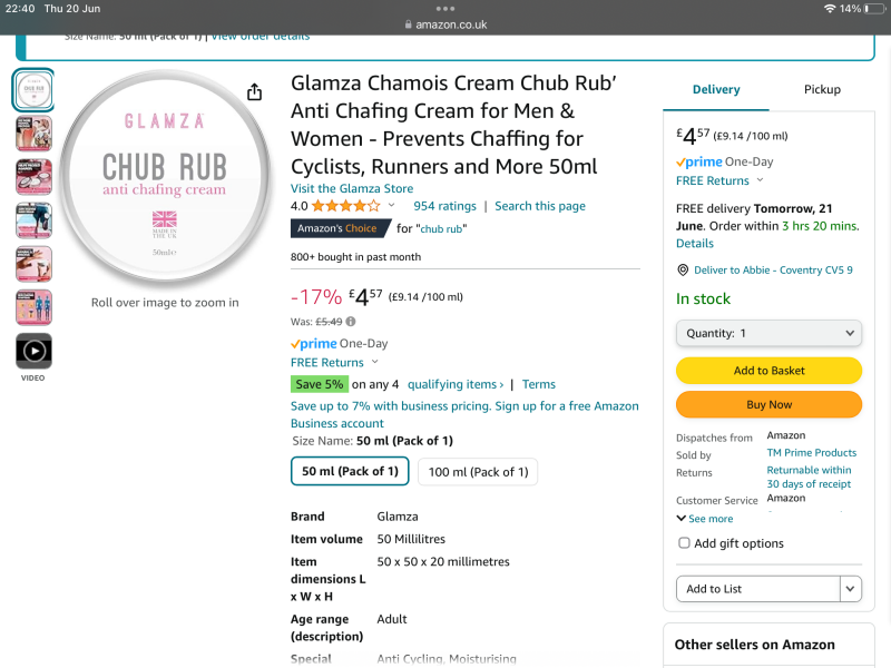 Chub rub - bloody hell!