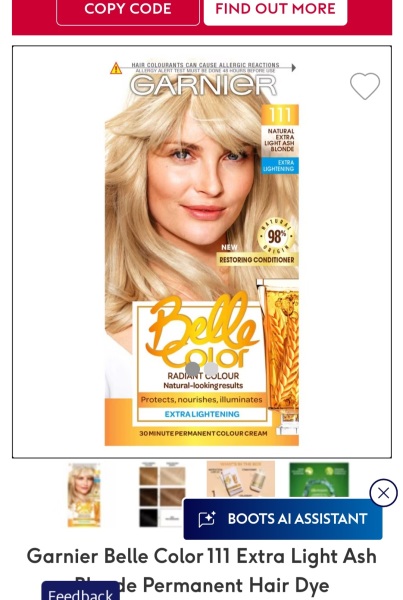 Box dye ash blonde