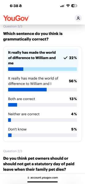 Stop putting ‘I’ as the object in a sentence