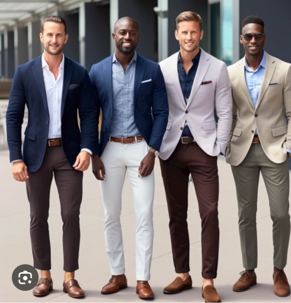 What do young men who work for financial consultancies wear in summer?