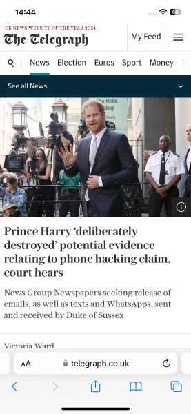 Harry’s litigation