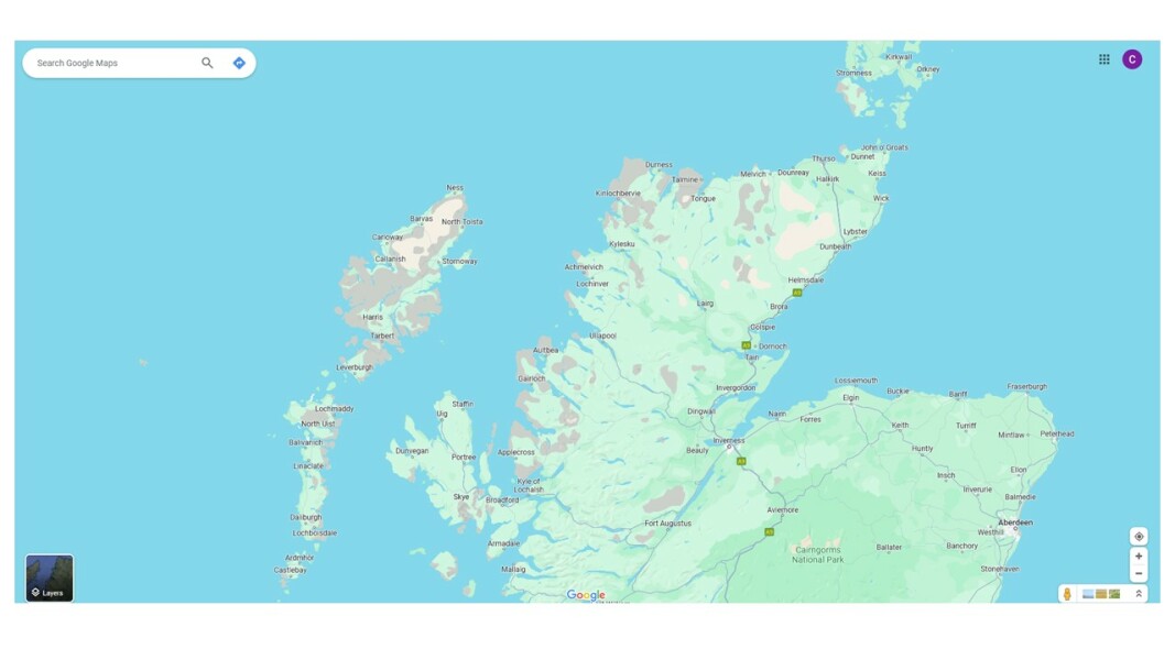 googlemaps, what are the grey areas? Does anyone have a key?