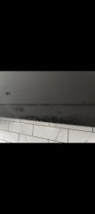 Black glass cooker hood