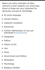 What are your all-rounders doing at A-Level