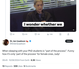 Judith Butler tells lesbian she should stay home if she doesn't want to see penises in female-only spaces
