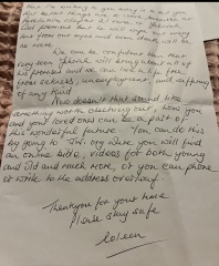 For feeling awful about throwing away this letter?