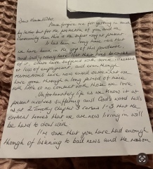 For feeling awful about throwing away this letter?