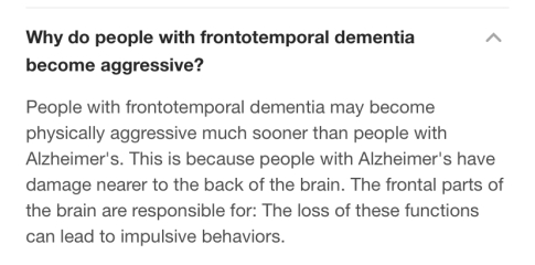 Can dementia present with behavioural and personality and aggressions more than memory loss?