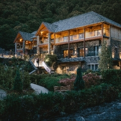 Rural spa with scenery