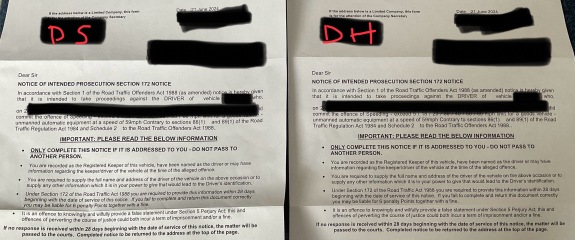 Speeding notice next steps