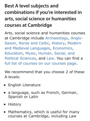 What are your all-rounders doing at A-Level