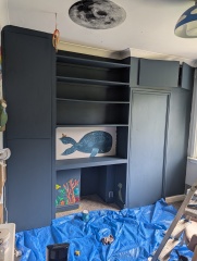 New wooden built ins - do I paint inside?