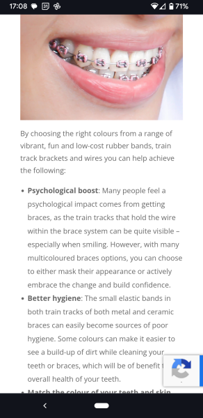 Colour braces on NHS?