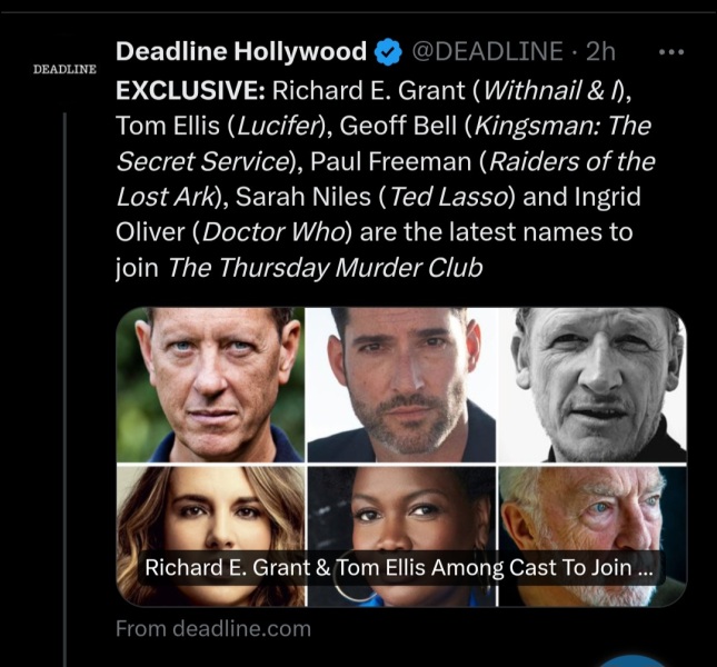 Thursday Murder Club Fantasy Casting Thread.