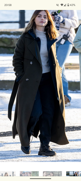 Ember Manning's coat in the Jetty