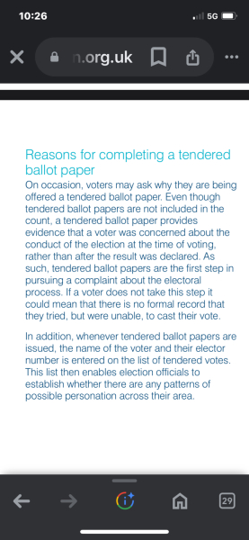 To tell you you can still vote if your postal vote didn’t turn up