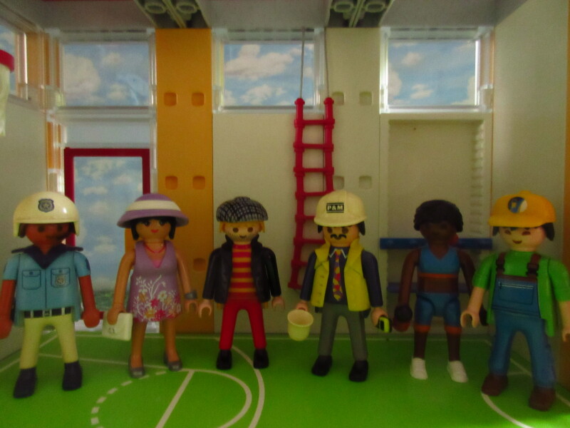 It's general election day for the Playmobil people in our house.