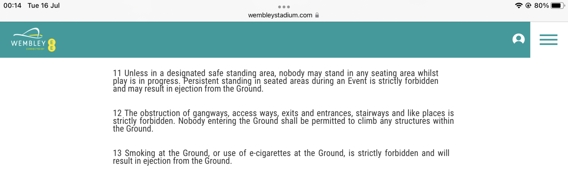 I stood at a concert