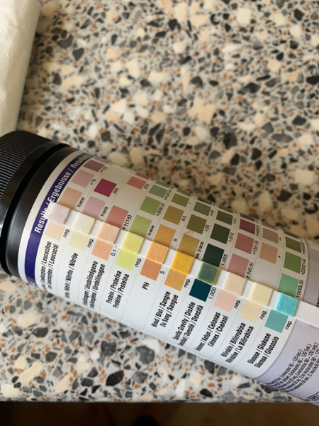 Urine dip stick test